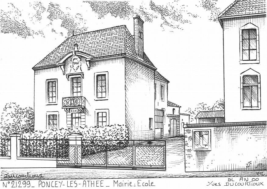 N 21299 - PONCEY LES ATHEE - mairie  école
